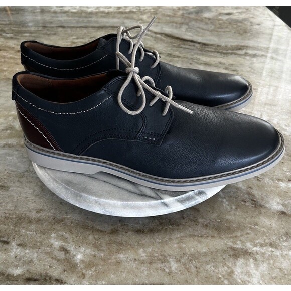 Clarks Men’s Radcliff Low Lace up Oxfords Navy Blue Leather 11 M - NEW No Box main image 6